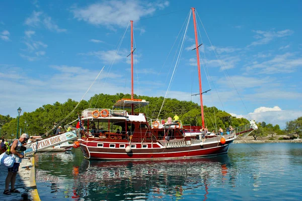 Antipaxos Grecia Ottobre 2017 Nave Turistica Pirata Captain Hook Nel — Foto Stock