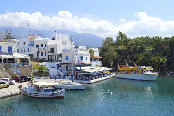 Sissi Hafen Auf Kreta Die Größte Und Bevölkerungsreichste Der Griechischen — Stockfoto