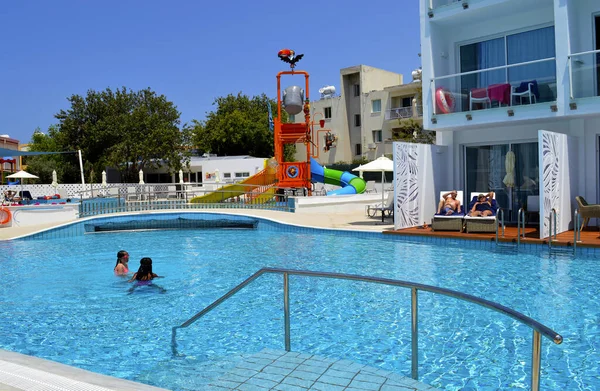 Sunconnect Sofianna Paphos Cyprus Greece June 2018 Children Swimming Pool — 图库照片