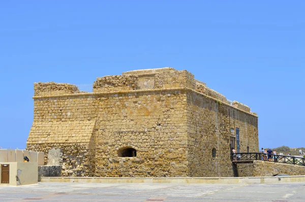 Histórico Castillo Paphos Puerto Paphos Chipre — Foto de Stock