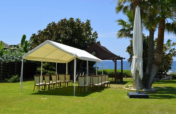Esküvői Sátor Paphos Turisztikai Üdülőhely Cipruson — Stock Fotó