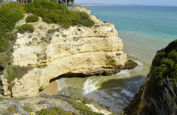 Plaża Cova Redonda Armacao Pera Wybrzeżu Algarve Portugalii — Zdjęcie stockowe