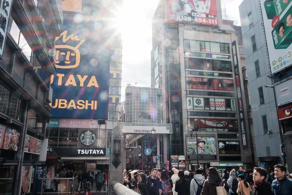 Shinsaibashi εμπορικό δρόμο κοντά Namba, Οσάκα, κύρια της πόλης — Φωτογραφία Αρχείου