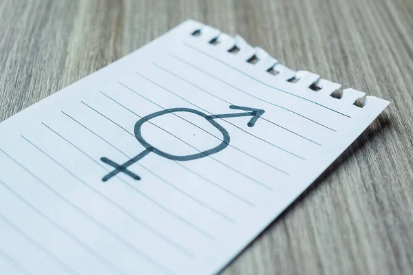 男女同性恋 男同性恋 双性恋 变性者和酷儿社区Lgbtq符号的性别纸说明 — 图库照片
