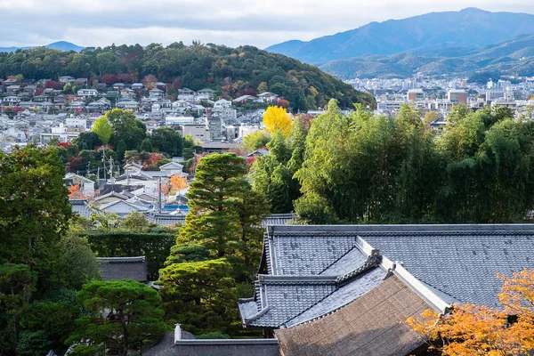 Paisaje Ciudad Kyoto Ginkakuji Templo Otoño Temporada Follaje Hito Famoso — Foto de Stock