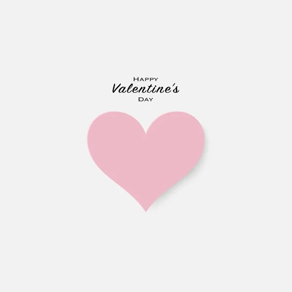 Happy Valentine���s Day typography greeting card with paper cut — Stock Vector