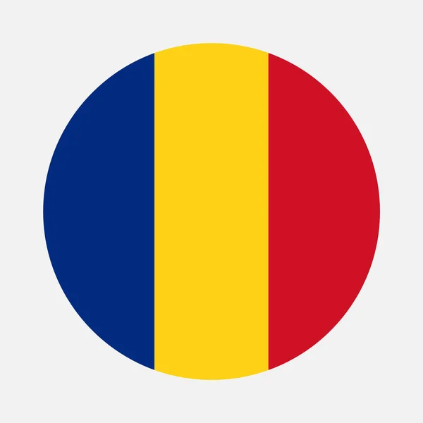 Rumänien Flaggcirkel Vektor Bild Och Ikon — Stock vektor