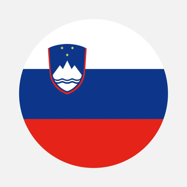 Eslovenia Bandera Círculo Vector Imagen Icono — Archivo Imágenes Vectoriales