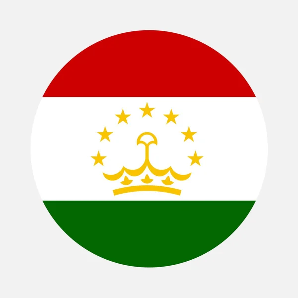 Tadschikistan Flaggenkreis Vektorbild Und Symbol — Stockvektor