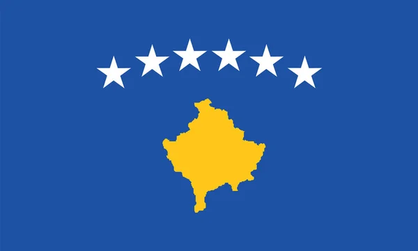 Σημαία Κοσσυφοπεδίου Και Απεικόνιση Διανύσματος — Διανυσματικό Αρχείο