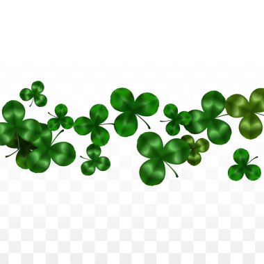 Vektör Yonca Yaprağı Saydam Arkaplanda Metin İçin Alan ile izole edildi. Aziz Patrick Günü İllüstrasyonu. İrlanda 'nın Şanslı Yonca Posteri. Pub 'daki konser icadı. Üst Manzara. Başarı Sembolleri.