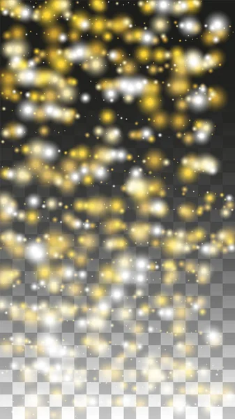 Gold Glitter Vector Texture auf einem Schwarz. Goldenes Glühmuster. Goldene Weihnachten und Neujahr Schnee. Goldene Konfettiexplosion. Sternenstaub. Abstraktes Flimmern Hintergrund mit einem Party-Licht-Design. — Stockvektor