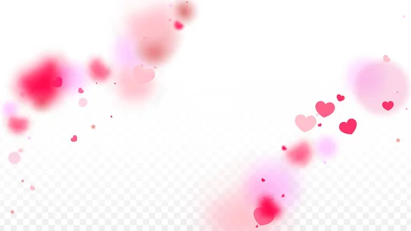 Hearts Confetti Falling Background. Saint-Valentin. Romantique Scattered Hearts Design Element. L'amour. Sweet Moment. Cadeau. Élément mignon de conception pour la vente ou la célébration. — Image vectorielle