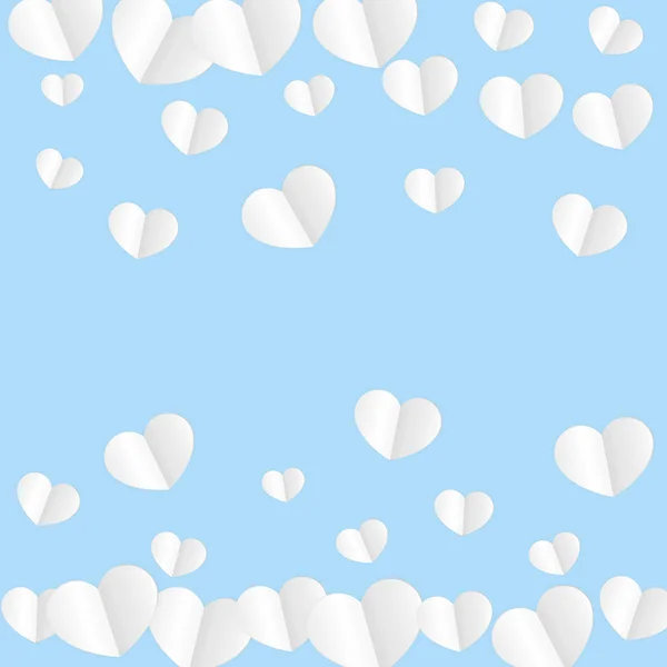 Hearts Confetti Falling Background. Saint-Valentin. Romantique Scattered Hearts Design Element. L'amour. Sweet Moment. Cadeau. Élément mignon de conception pour la vente ou la célébration. — Image vectorielle