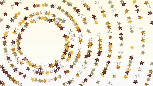 Realistické pozadí s Confetti of Glitter Star Particles. Textura třpytivých světel. Oslavný vzor. Světlá místa. Star Dust. Vánoční design. Exploze Confetti. Návrh pro inzerci. — Stockový vektor