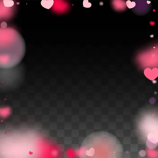 Hearts Confetti Falling Background. Saint-Valentin. Romantique Scattered Hearts Design Element. L'amour. Sweet Moment. Cadeau. Élément mignon de conception pour la vente ou la célébration. — Image vectorielle