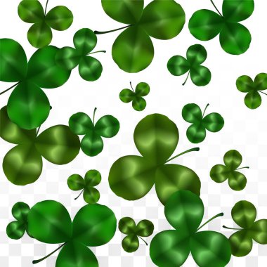 Vektör Yonca Yaprağı Saydam Arkaplanda Metin İçin Alan ile izole edildi. Aziz Patrick Günü İllüstrasyonu. İrlanda 'nın Şanslı Yonca Posteri. Pub 'daki konser icadı. Üst Manzara. Başarı Sembolleri.