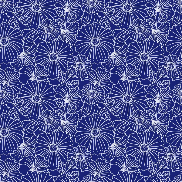 Modèle sans couture vectoriel de contraste de fleur — Image vectorielle