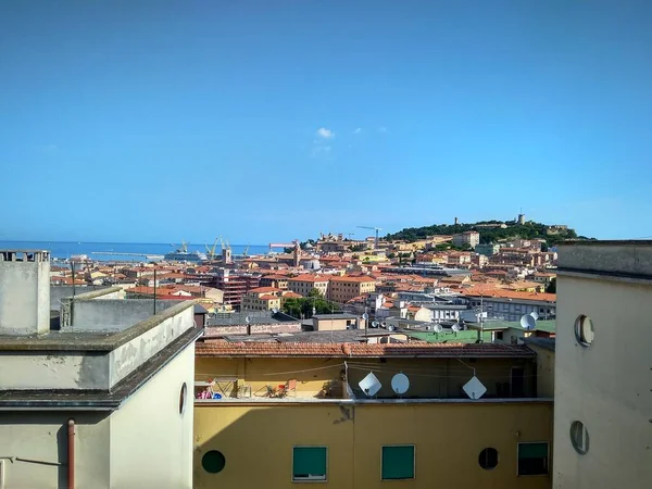 Vista Panorámica Ciudad Ancona Región Las Marcas — Foto de Stock