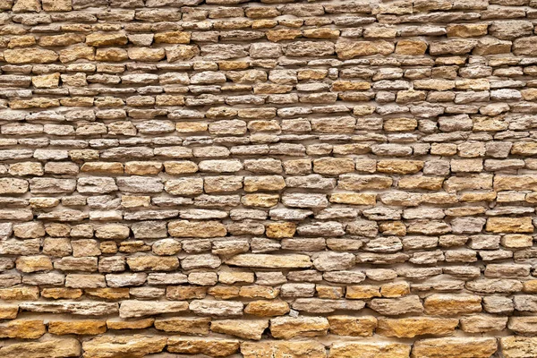 Stenen Muur Textuur Achtergrond Van Stenen Plakken Aan Elkaar Met — Stockfoto