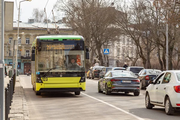 Lviv Ukraine 2020 Moderner Trolleybus Der Ukraine Gängiger Elektrischer Transport — Stockfoto
