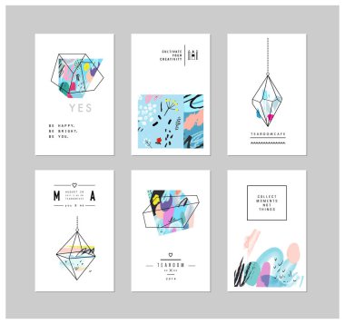 Dizi yaratıcı kartları ve posterler 