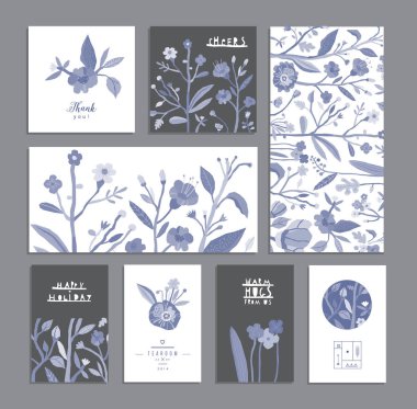 Yaratıcı evrensel çiçek kart dizisini 