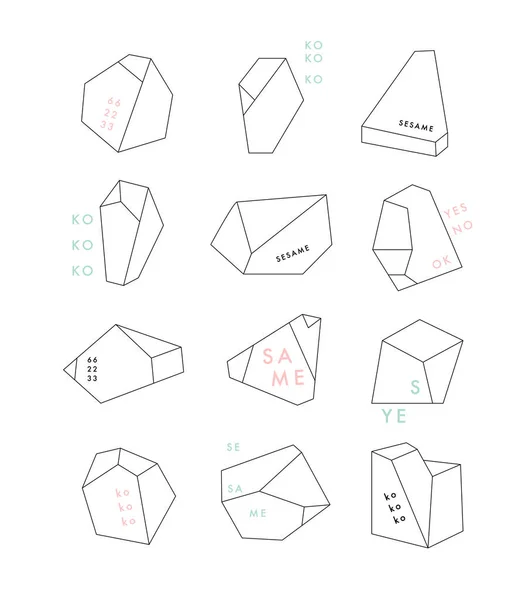 Ensemble de formes géométriques — Image vectorielle
