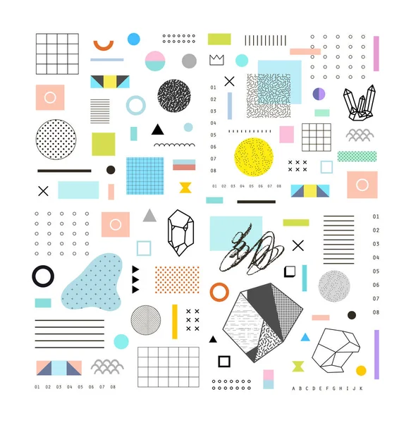 Set with different geometric shapes — Stock Vector