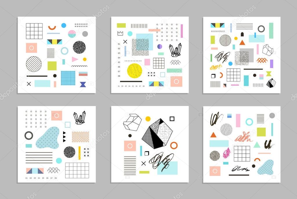 templates with different geometric shapes