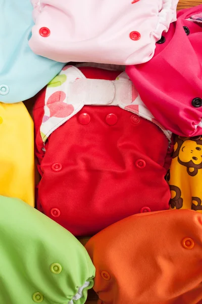 Cloth diapers different colors — Stock Photo, Image
