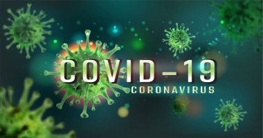 Coronavirus 2019-nCov beyaz yalıtılmış arka plan, tıbbi konsept elementi, mikroskop virüsü Vector 3B tarzını kapat