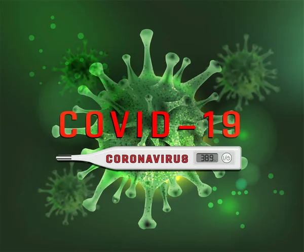 Koronawirus 2019 Ncov Białym Izolowanym Tle Element Koncepcji Medycznej Wirus — Wektor stockowy
