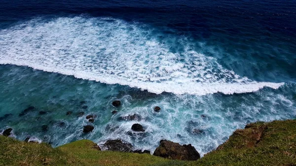 Pasifik Okyanusu Nun Dalgaları Endonezya Lombok Adası Çok Güzel Bir — Stok fotoğraf