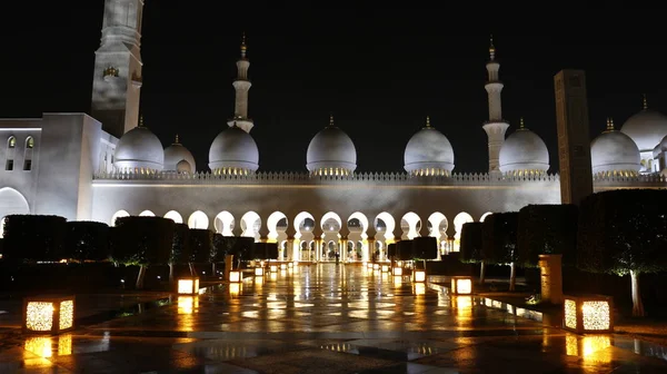 Zayed Sejk Mecset Abu Dhabi Ban Éjszakai Fotó Stock Fotó