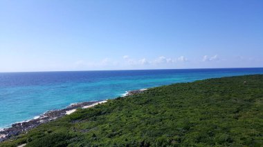 Tabii ki. Meksika 'daki Cozumel adasının güzel Karayip kıyıları ve ormanı