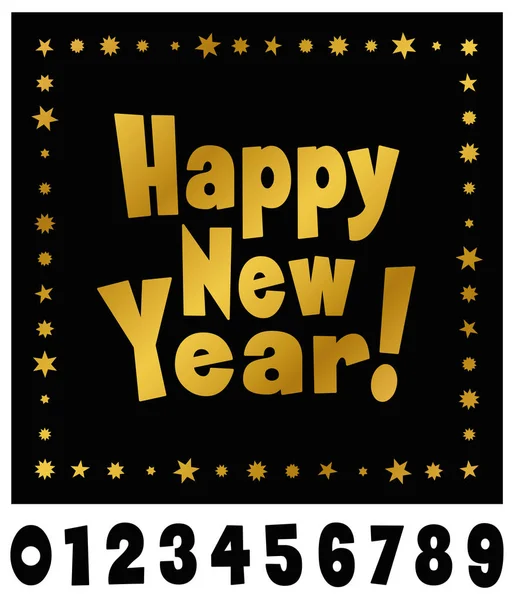 Decorative vector Happy new year typography — Stock Vector