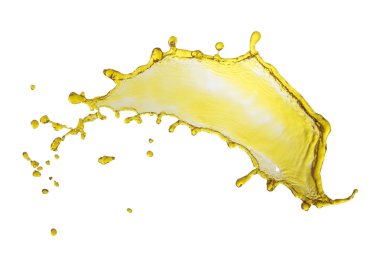 sarı renk splash beyaz arka plan üzerinde