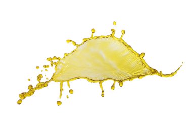 Beyaz arka plan üzerinde izole sarı renk splash