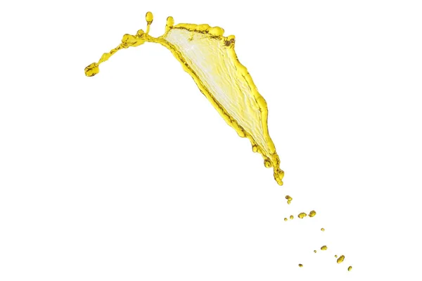Isolated light yellow splash over white background — Stock Photo, Image