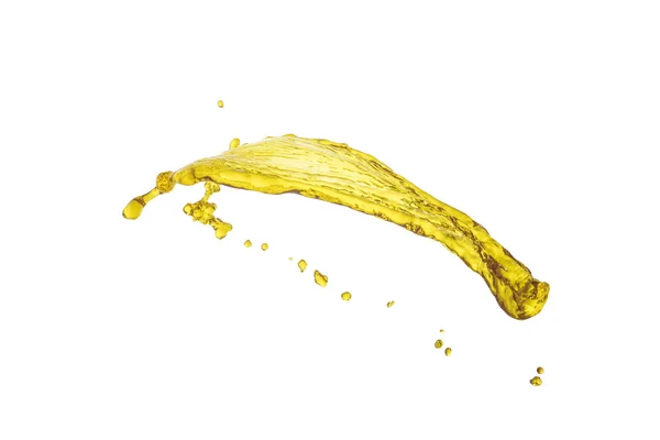 Color amarillo aislado salpicadura líquida —  Fotos de Stock