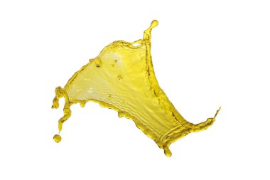 Beyaz arka plan üzerinde izole sıçrama sarı renk