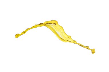 Petrol splash beyaz arka plan üzerinde uçan izole