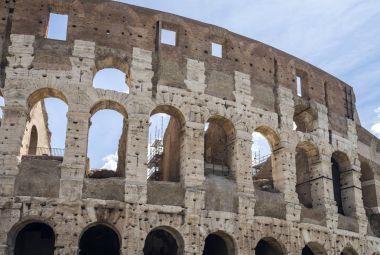 Roma, İtalya. Ünlü Colosseum, Flavius. Antik lan