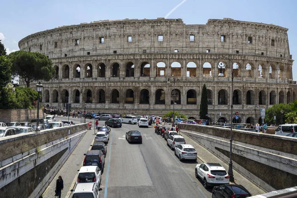 Rome, Italie. Célèbre Colisée, Amphithéâtre Flavien. Antique lan — Photo