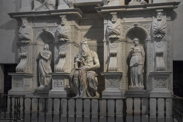 Statue de Moïse, Michel-Ange, San Pietro in Vincoli. Rome, Ital — Photo