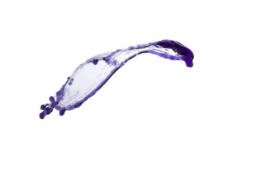 Beyaz arka plan üzerinde izole mor sıçrama