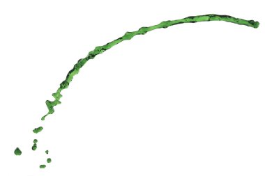 Beyaz arka plan üzerinde izole sıçrama yeşil renk