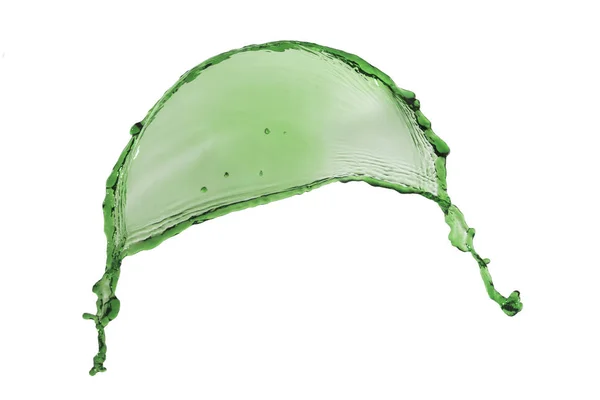 Nádherné zelené splash na bílém pozadí — Stock fotografie