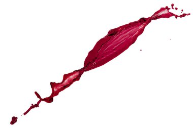 Beyaz arka plan üzerinde muhteşem sıçrama kırmızı renk